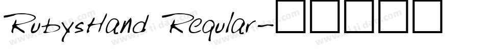 RubysHand Regular字体转换